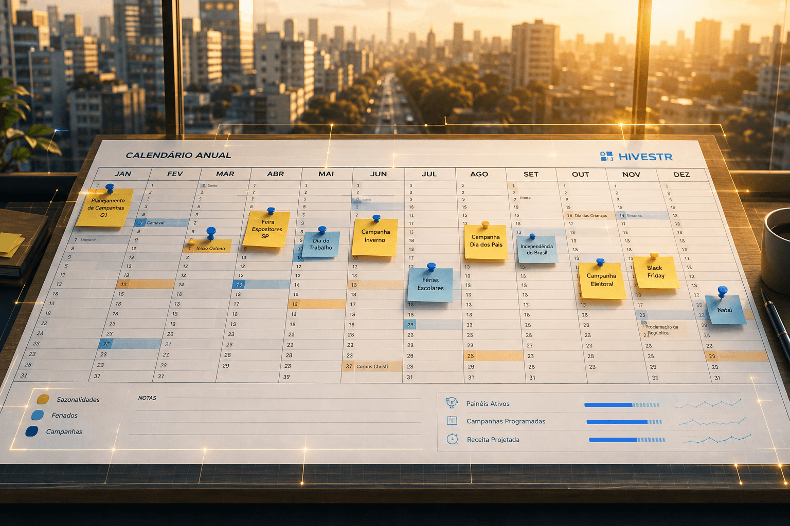 O calendário de ouro do operador OOH: como planejar ocupação e preço o ano inteiro (2026)