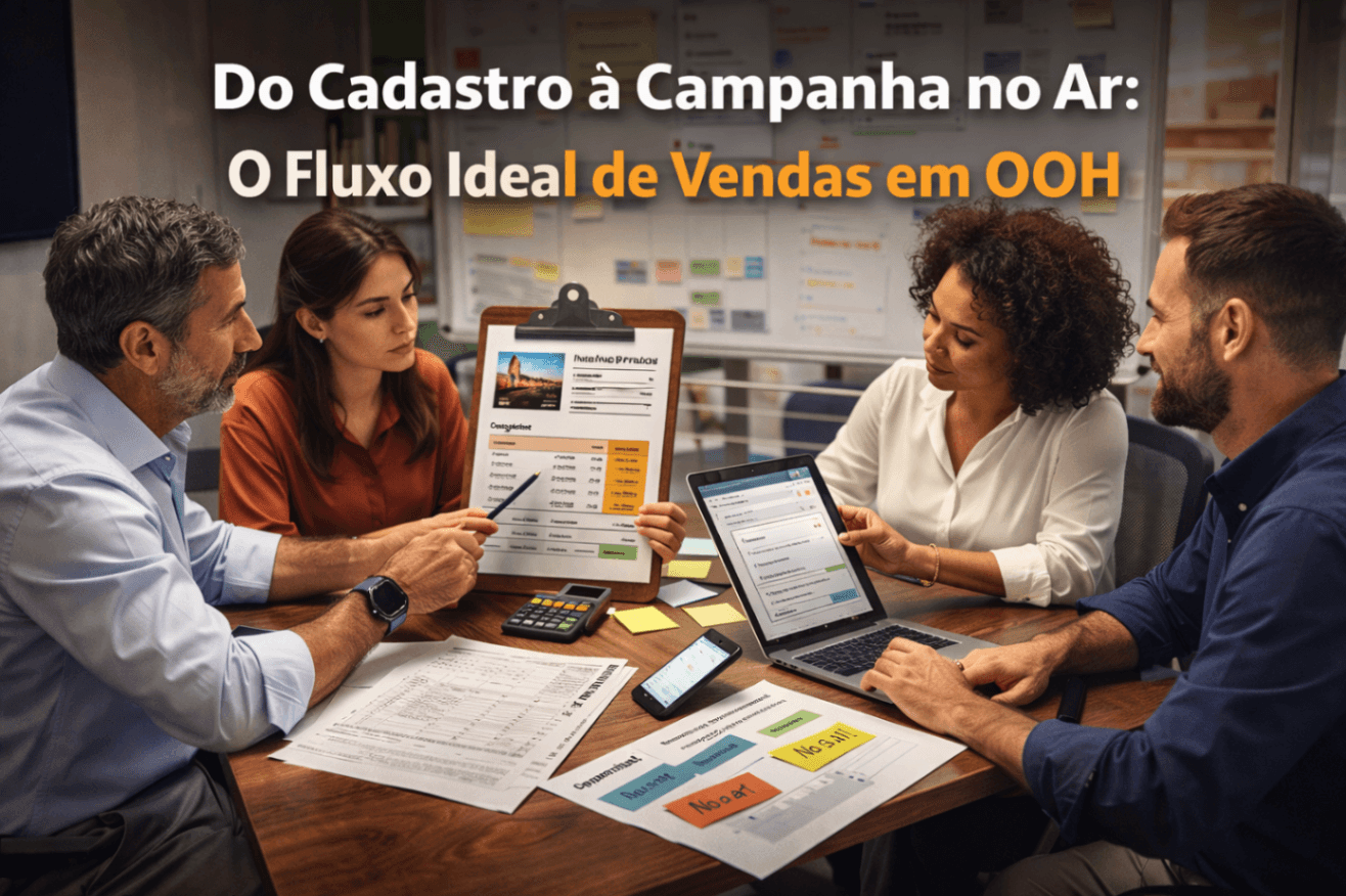 Do Cadastro à Campanha no Ar: O Fluxo Ideal de Vendas em OOH