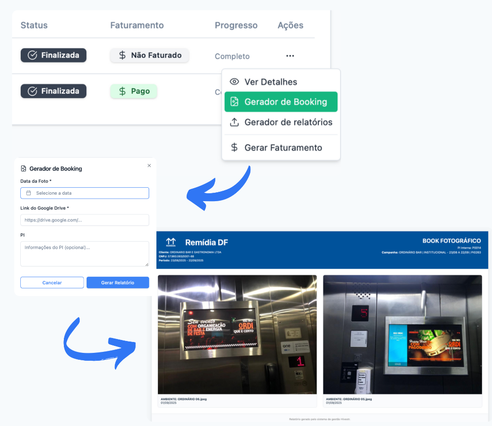 Gerador de Booking Fotográfico